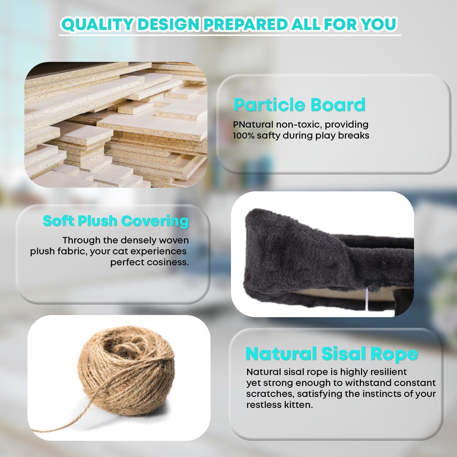 Tucker Murphy Pet™ 70In Cat Tree Tower For Indoor Cats,Multi-Level, Furniture Activity Center With Scratching Posts Stand House Cat Condo With Funny Toys For Kittens Pet Play House,Dark Gray