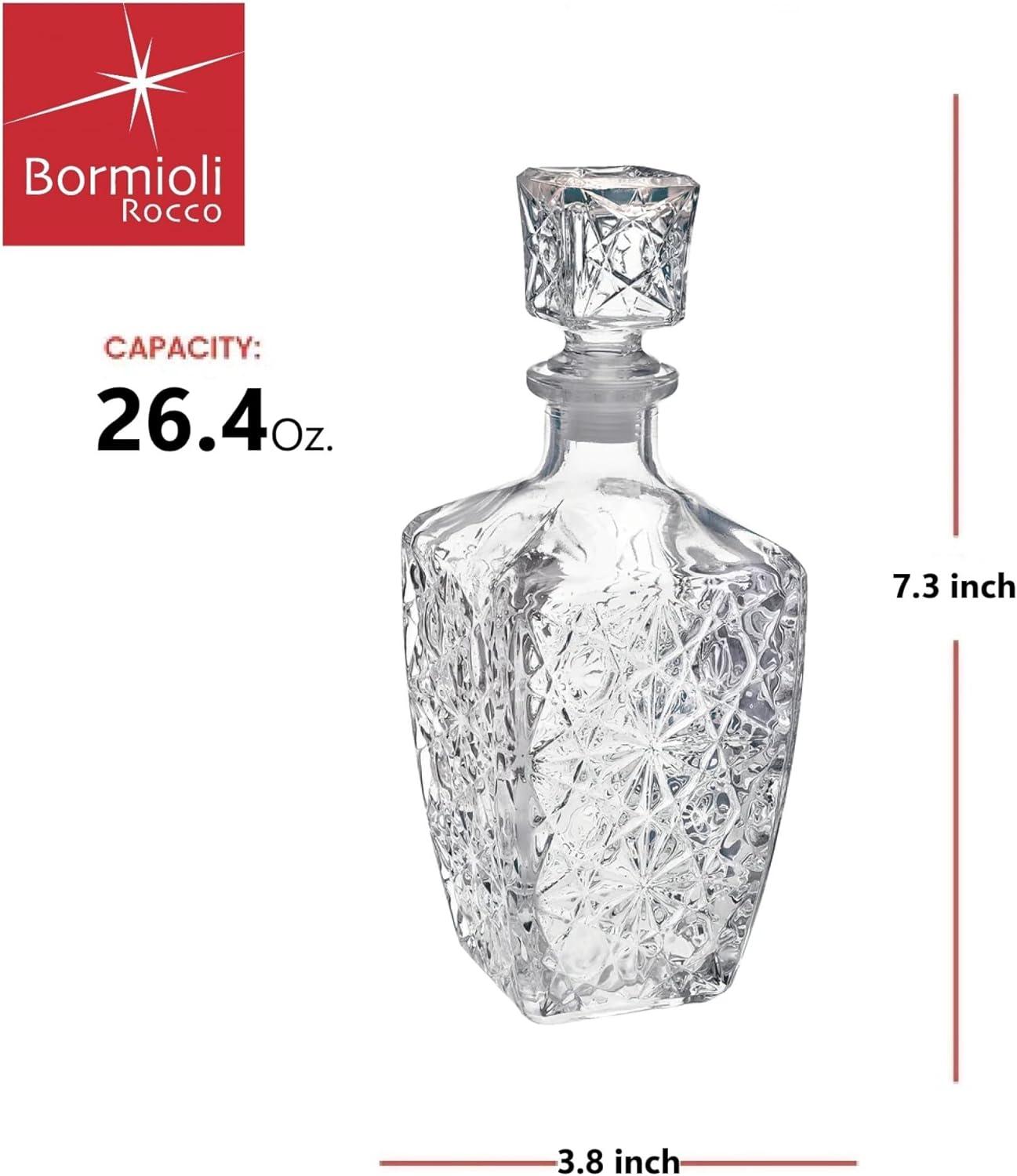 Bormioli Rocco 26.4 oz. Clear Glass Decanter with Stopper