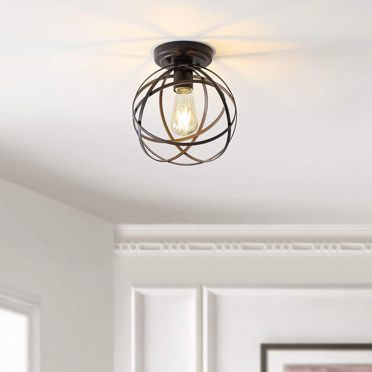 Alba 8.5" Orb Metal LED Flush Mount, Oil Rubbed Bronze