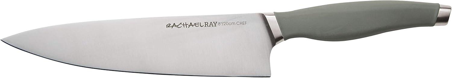 Rachael Ray 3pc Stainless Steel Chef Knife Set Gray