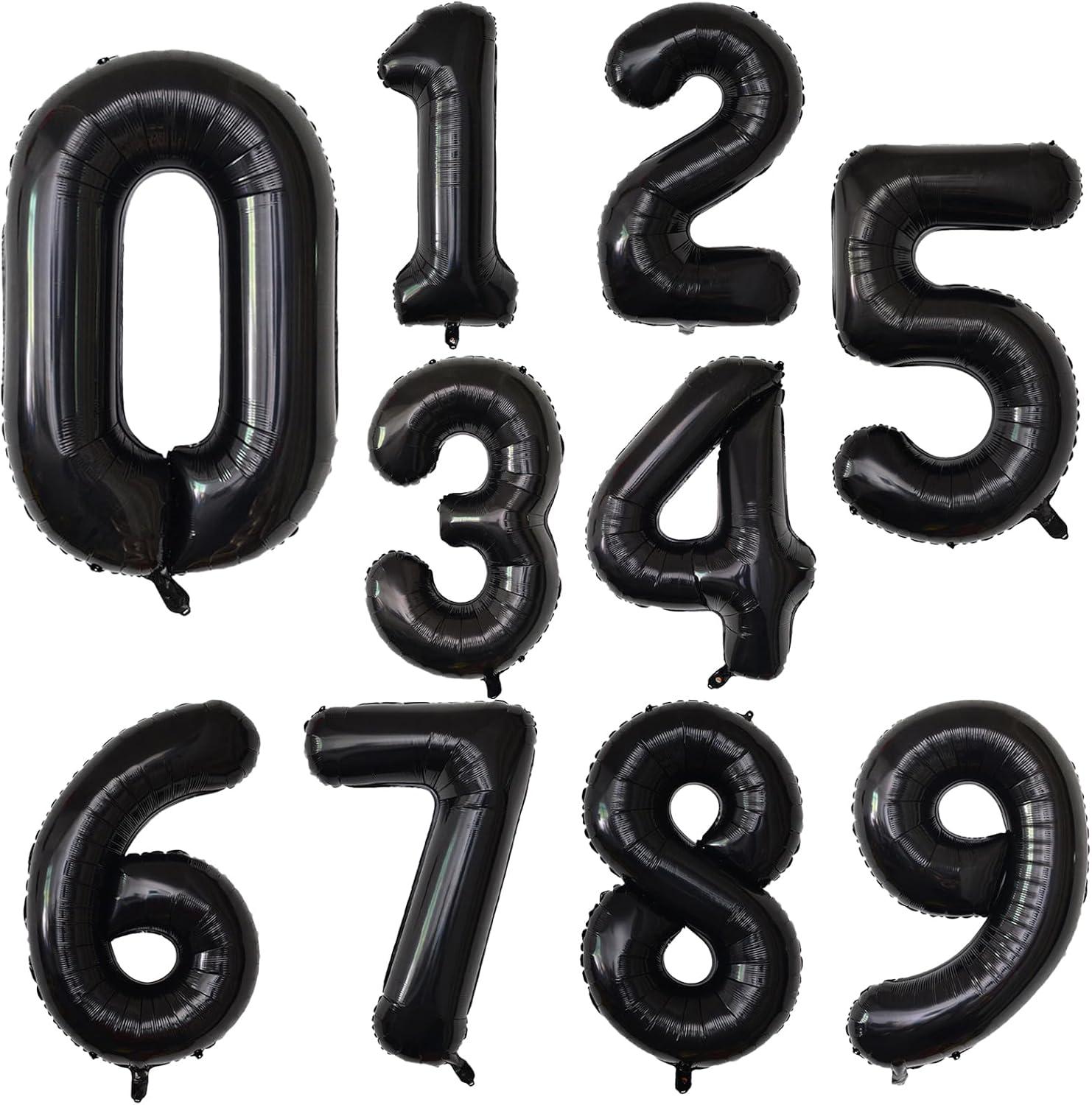 40 Inch Large Black Number 8 Balloon Extra Big Size Jumbo Digit Mylar Foil Helium Balloons for Birthday Party Celebration Decorations Graduations Wedding Anniversary Baby Shower Supplies Photo Shoot