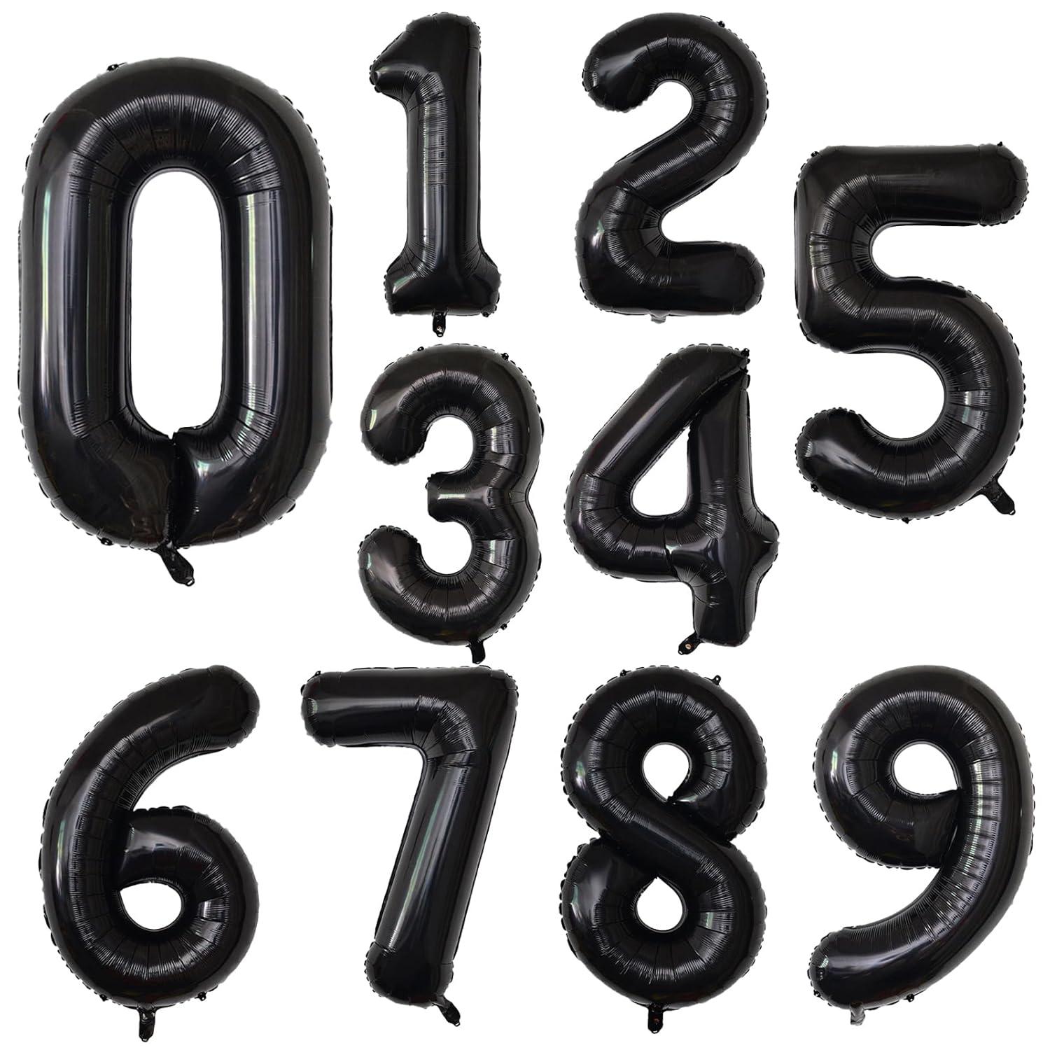 40 Inch Large Black Number 8 Balloon Extra Big Size Jumbo Digit Mylar Foil Helium Balloons for Birthday Party Celebration Decorations Graduations Wedding Anniversary Baby Shower Supplies Photo Shoot
