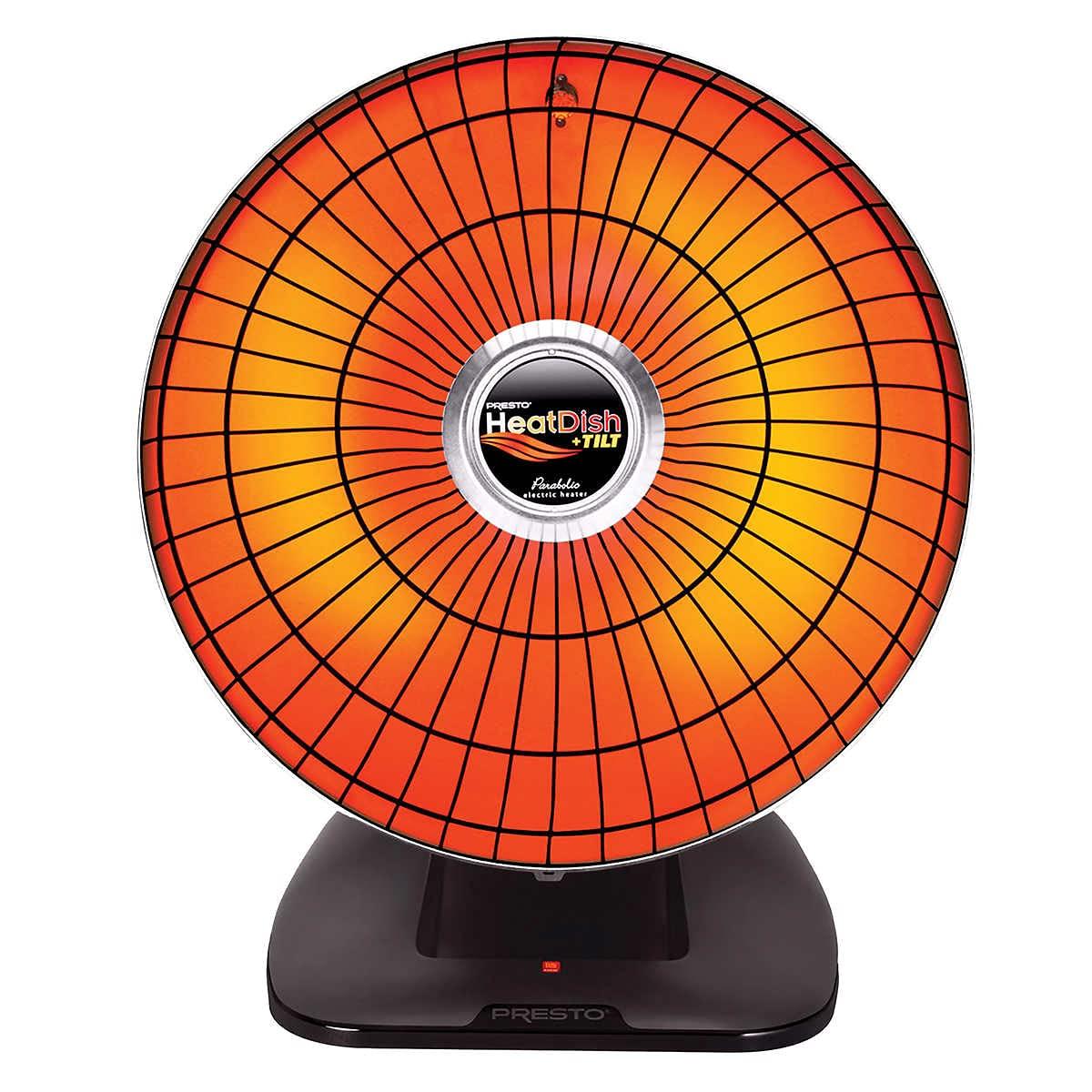 SGCoffee Heatdish Black 1500W Electric Parabolic Heater