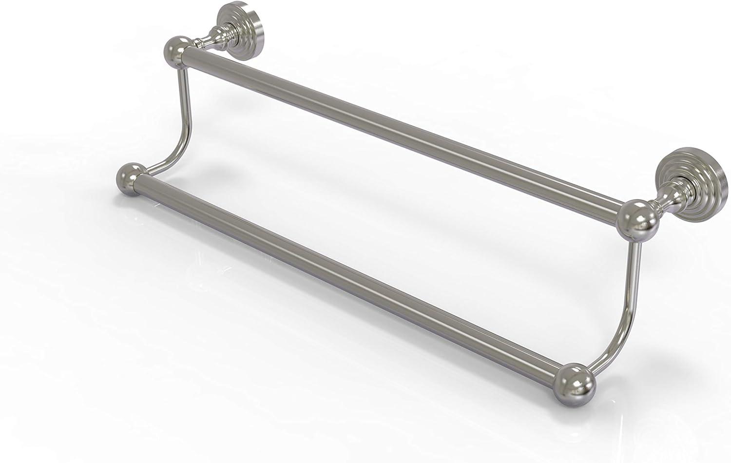 Satin Nickel 36 Inch Double Wall Mounted Towel Bar