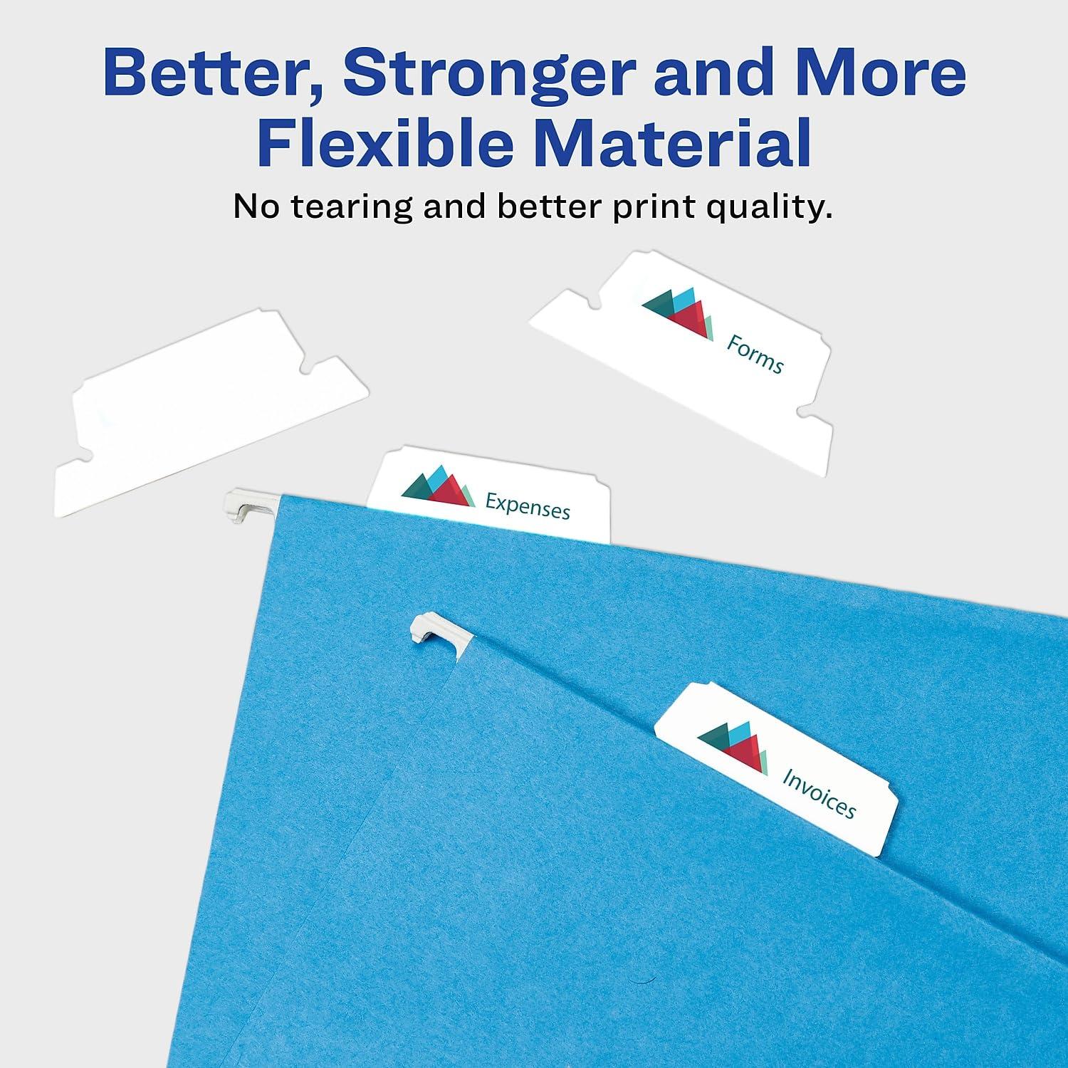 Avery Consumer Products Avery® Print/Write-On Hanging Tabs Paper Hanging Files Cabinet