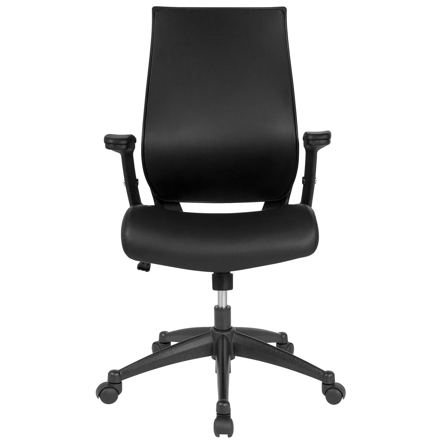 Flash Furniture Magruder High Back LeatherSoft Executive Chair with Molded Seat and Adjustable Arms