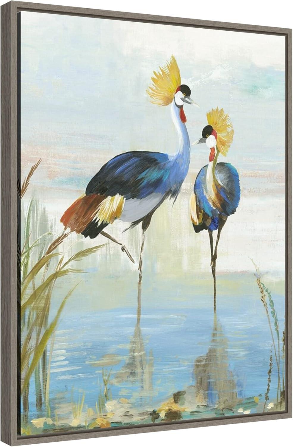 Amanti Art Heron Pairing by Aimee Wilson Framed Canvas Wall Art