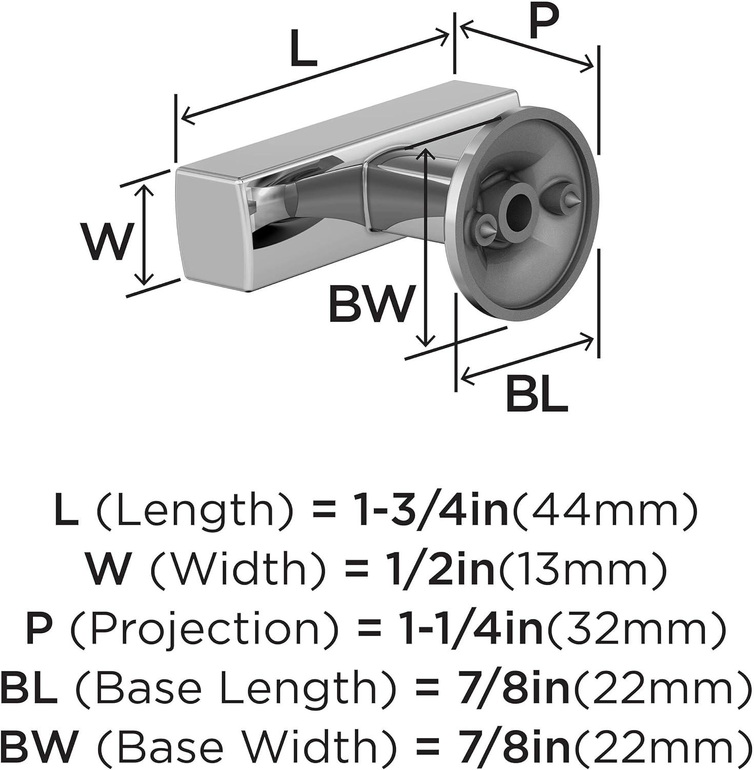 Amerock Everett 1-3/4 inch (44mm) Length Polished Chrome Cabinet Knob