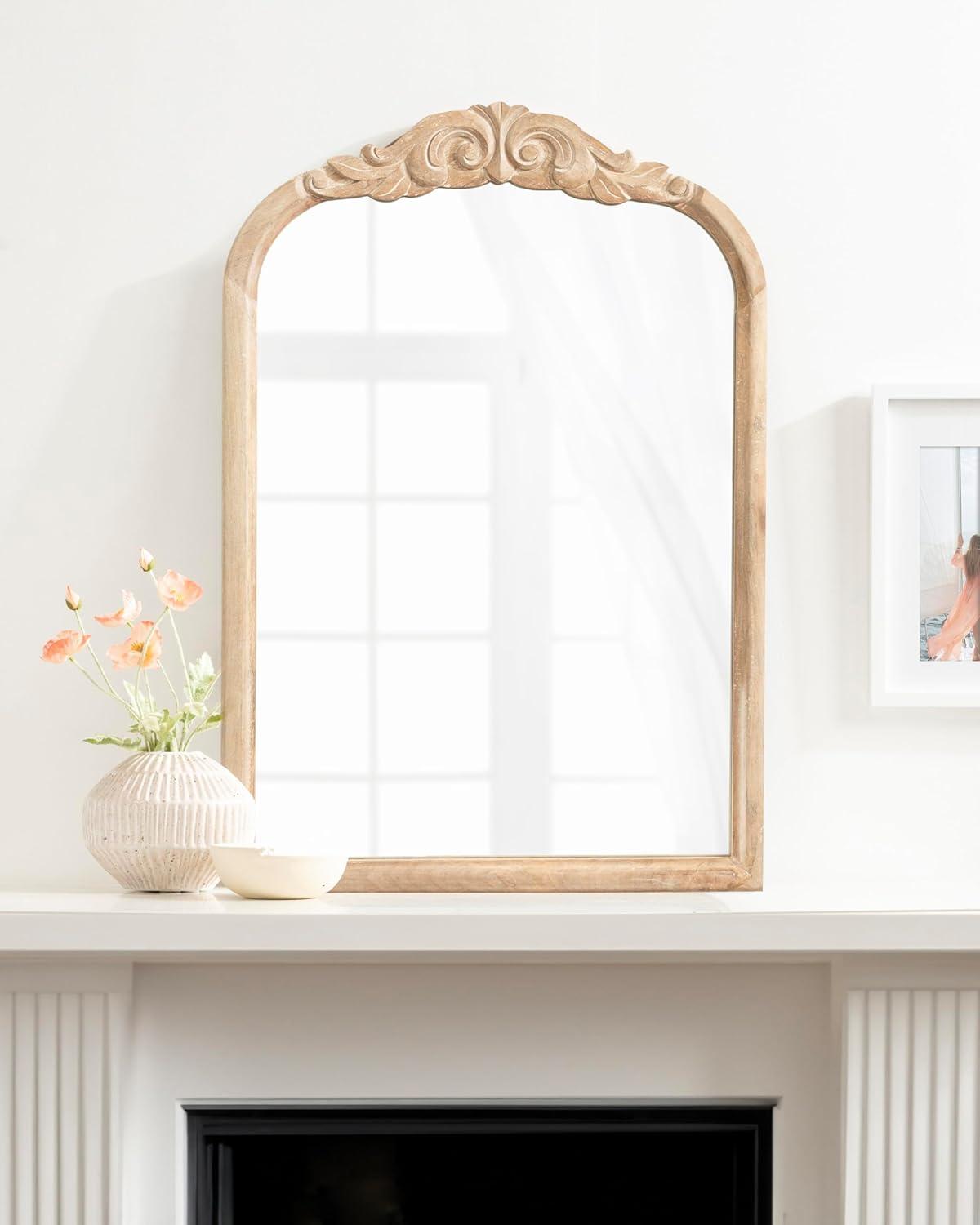 Kate & Laurel All Things Decor 24"x36" Arendahl Wood Arch Mirror