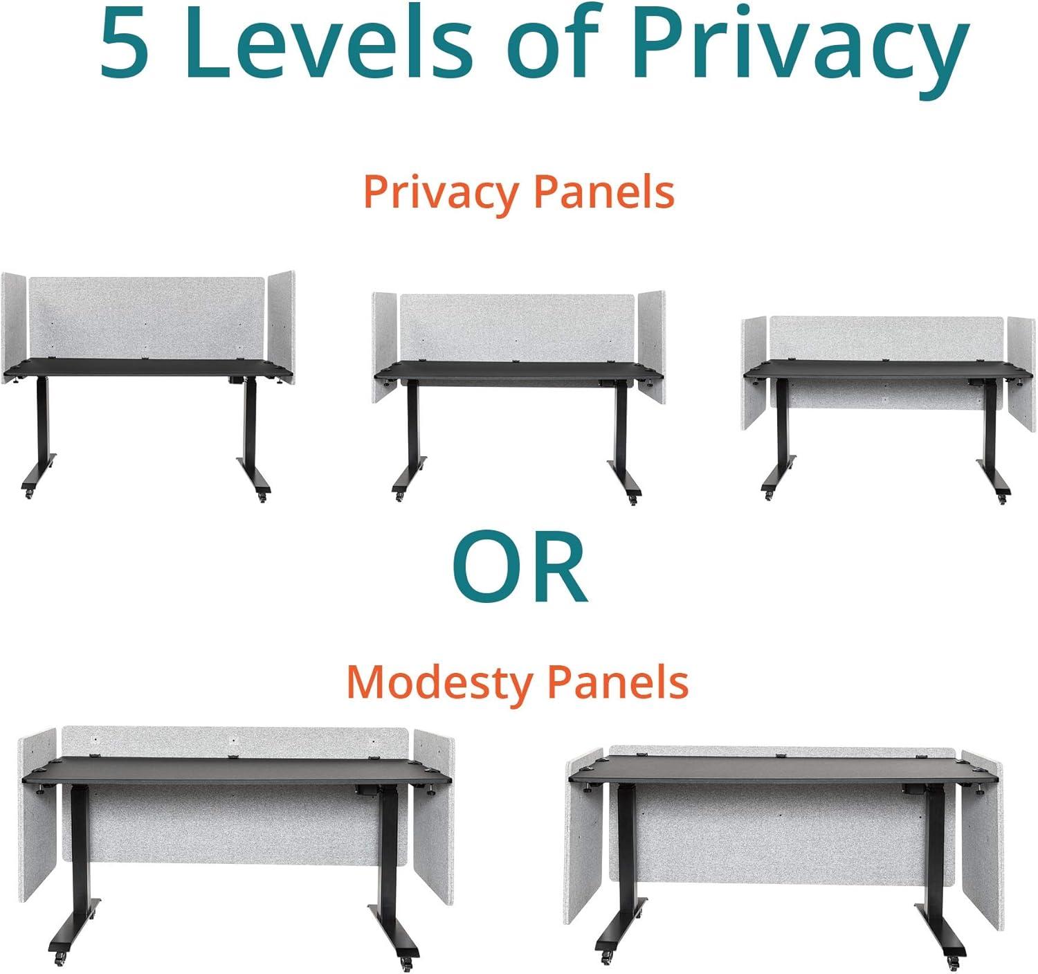 Stand Up Desk Store Fabric 3 Panel Desk Partition