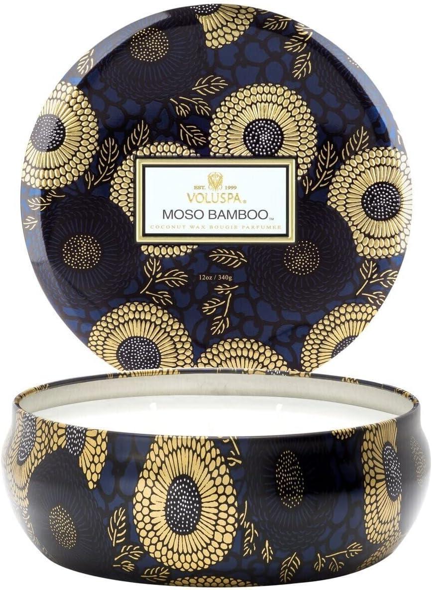 3 Wick Tin Candle - Moso Bamboo by Voluspa for Unisex - 12 oz Candle