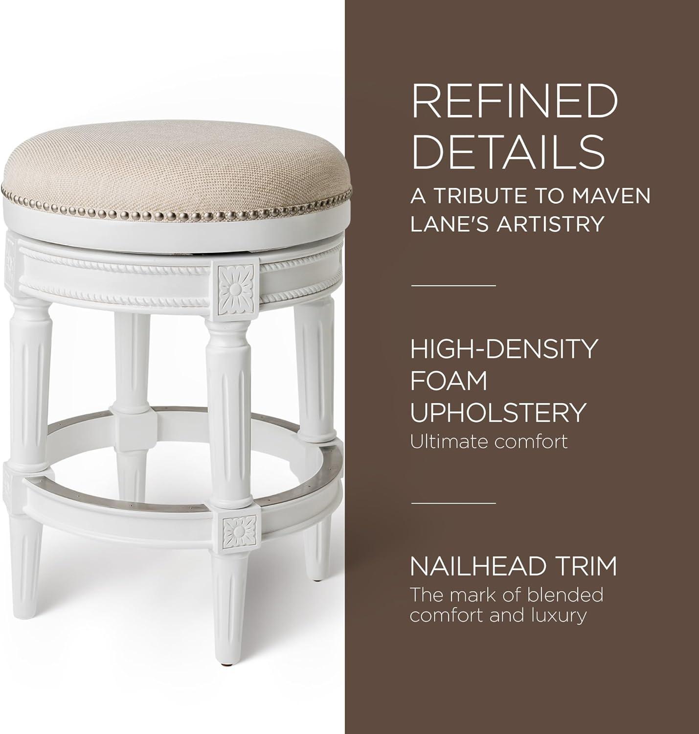 Maven Lane Maven Lane Pullman Backless Stool with Fabric Upholstery