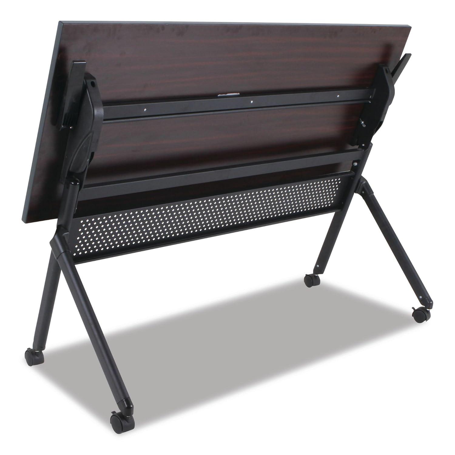 Alera Reversible Laminate Table Top, Rectangular, 59 1/2w X 23 5/8,med Cherry/mahogany