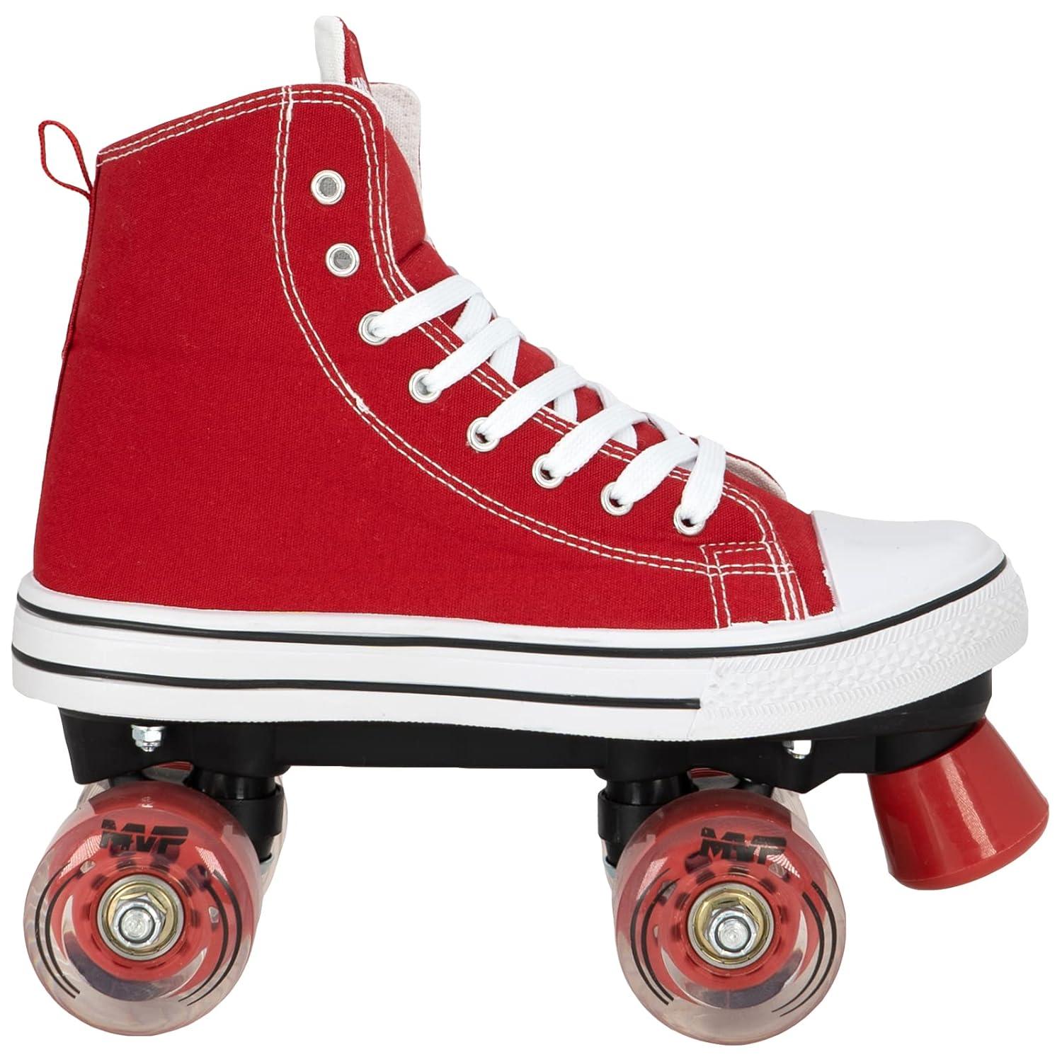Lenexa MVP 2.0 Roller Skates for Kids and Adults | Roller Skate Shoes for Men and Women | Outdoor High-Top Sneaker Roller Shoes | Full Lace Up Ankle Support | Various Sizes and Colors