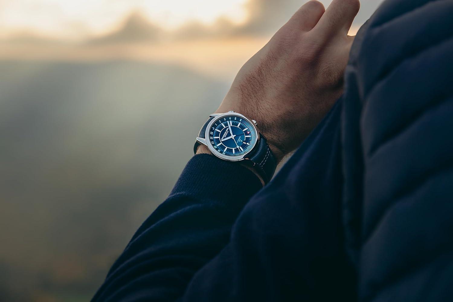 Raymond Weil Freelancer Automatic GMT Blue Dial Leather Strap Men's Watch 2761-STC-50001