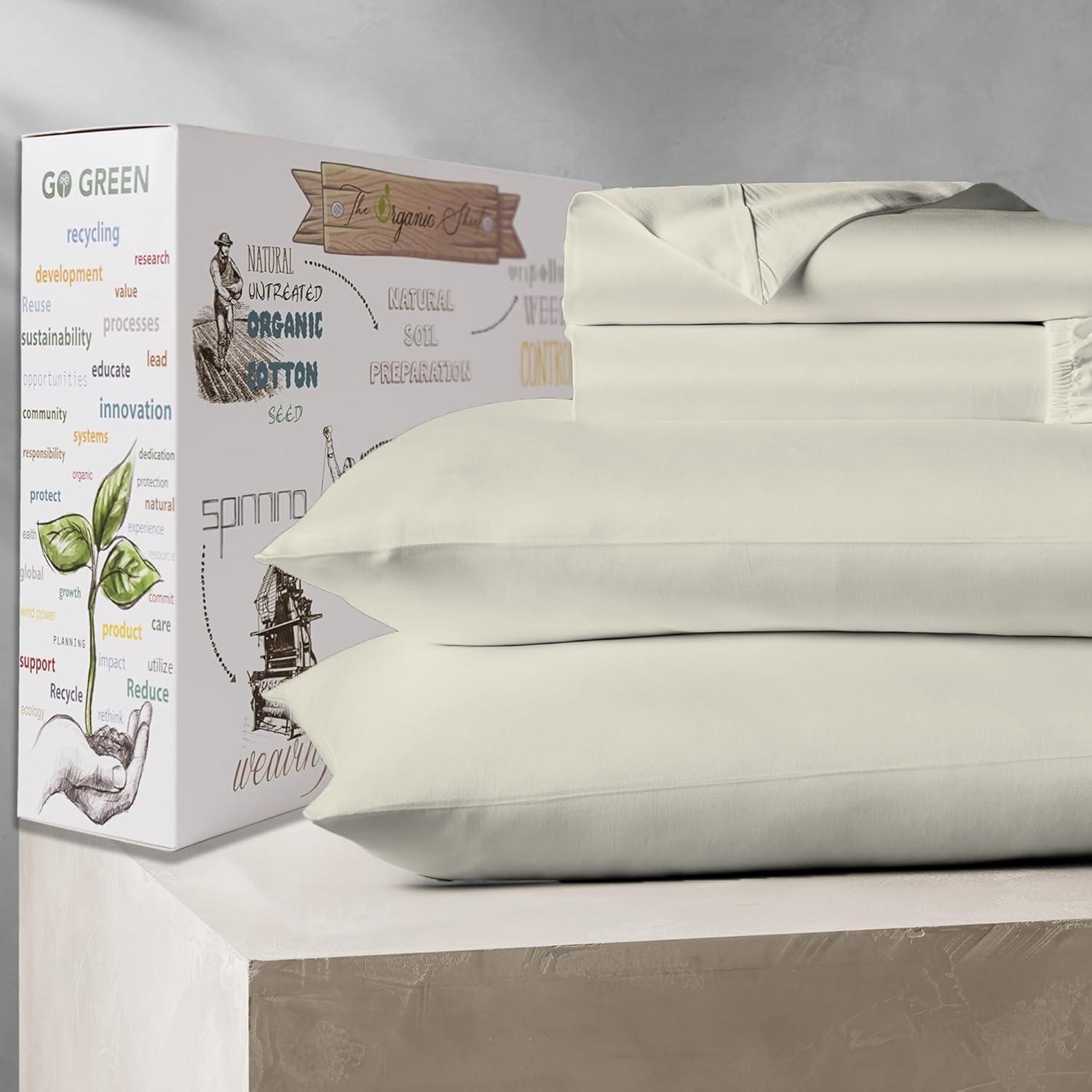 400 Thread Count Wrinkle Free Cotton Solid Sheet Set - Purity Home