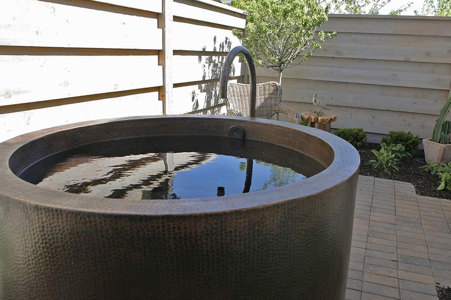 45" Hammered Copper Japanese Style Soaker Bathtub