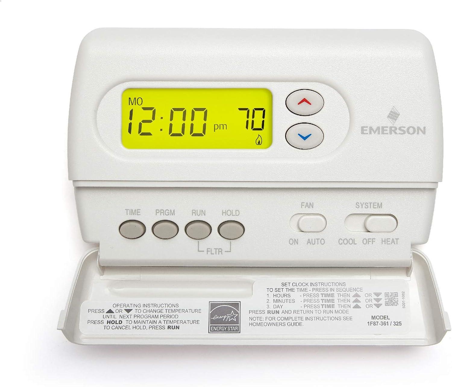 Thermostats 1F87-361 7 Day Programmable Thermostat for Single-Stage Systems