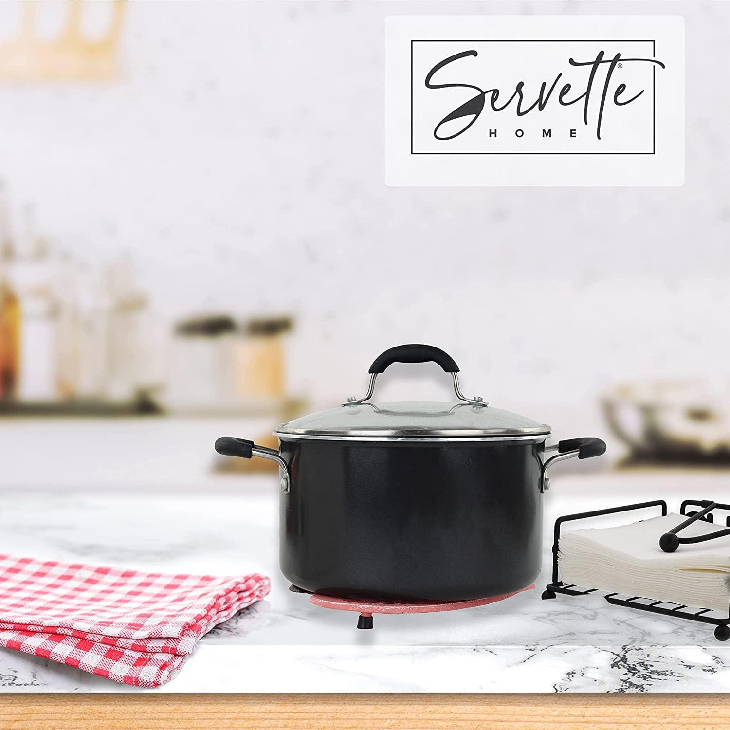 Servette Home Cast Iron Pink Flamingo Trivets for Hot Dishes 7 L x 7 W inches