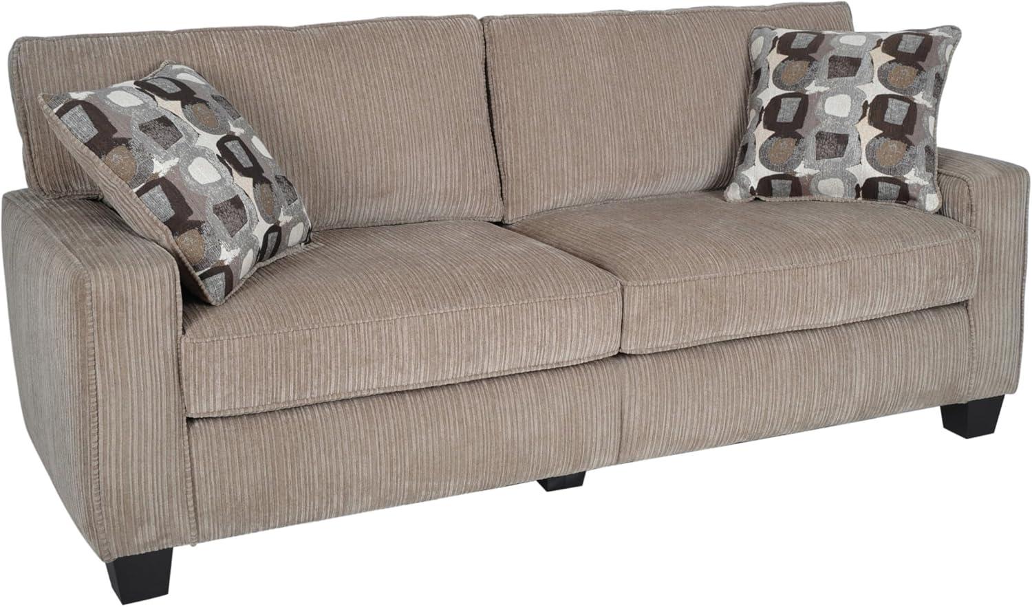 Serta Palisades 78" Track Arm Sofa, Easy Care Fabric, Soft Pillow Back, Pocket Coil Seat Cushions