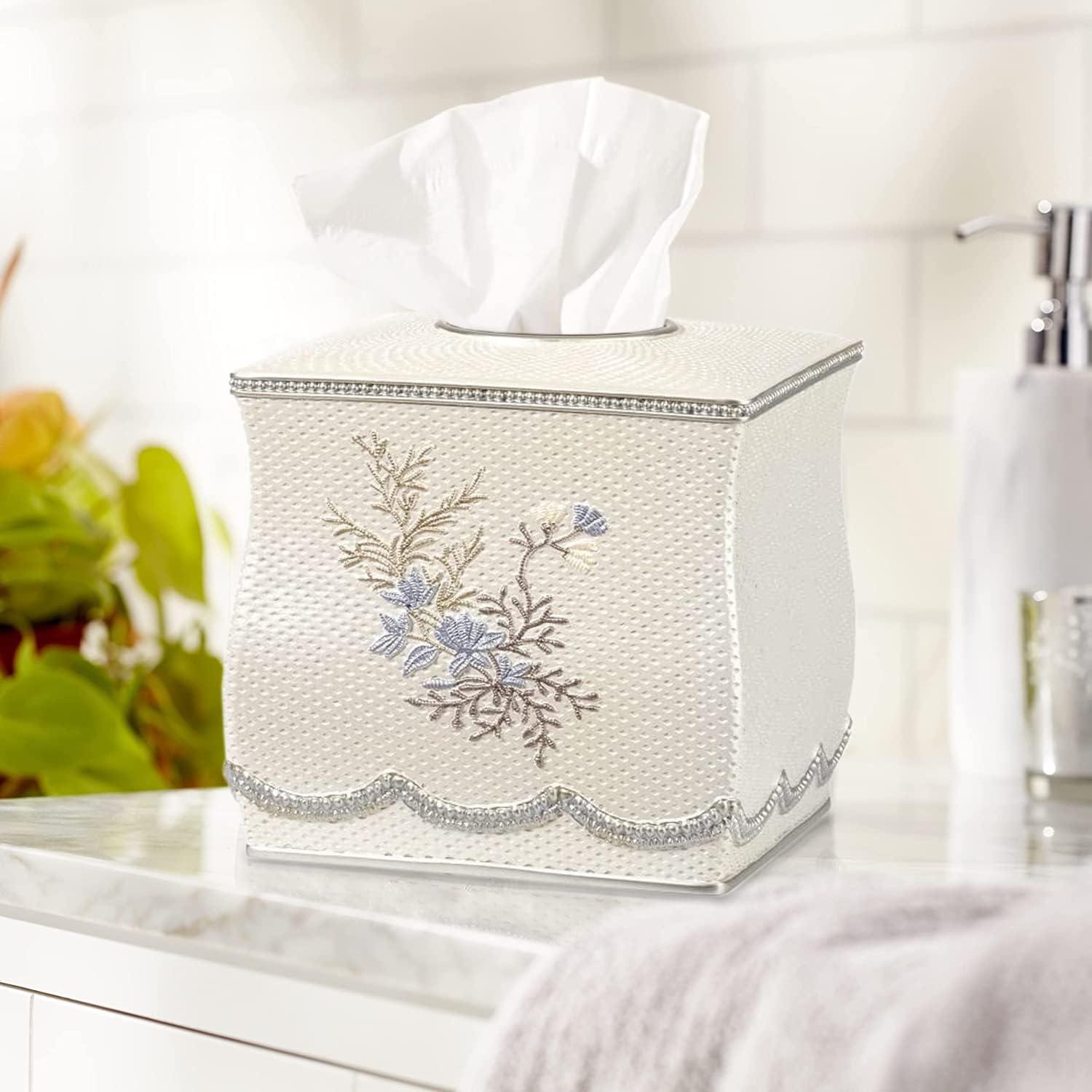 Popular Bath Capri, Tissue Box, Beige