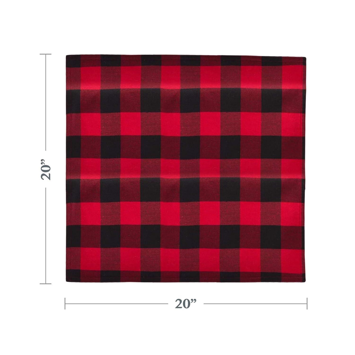 Gracie Oaks Aafrin Plaid 20" Cotton Napkin (Set of 4)
