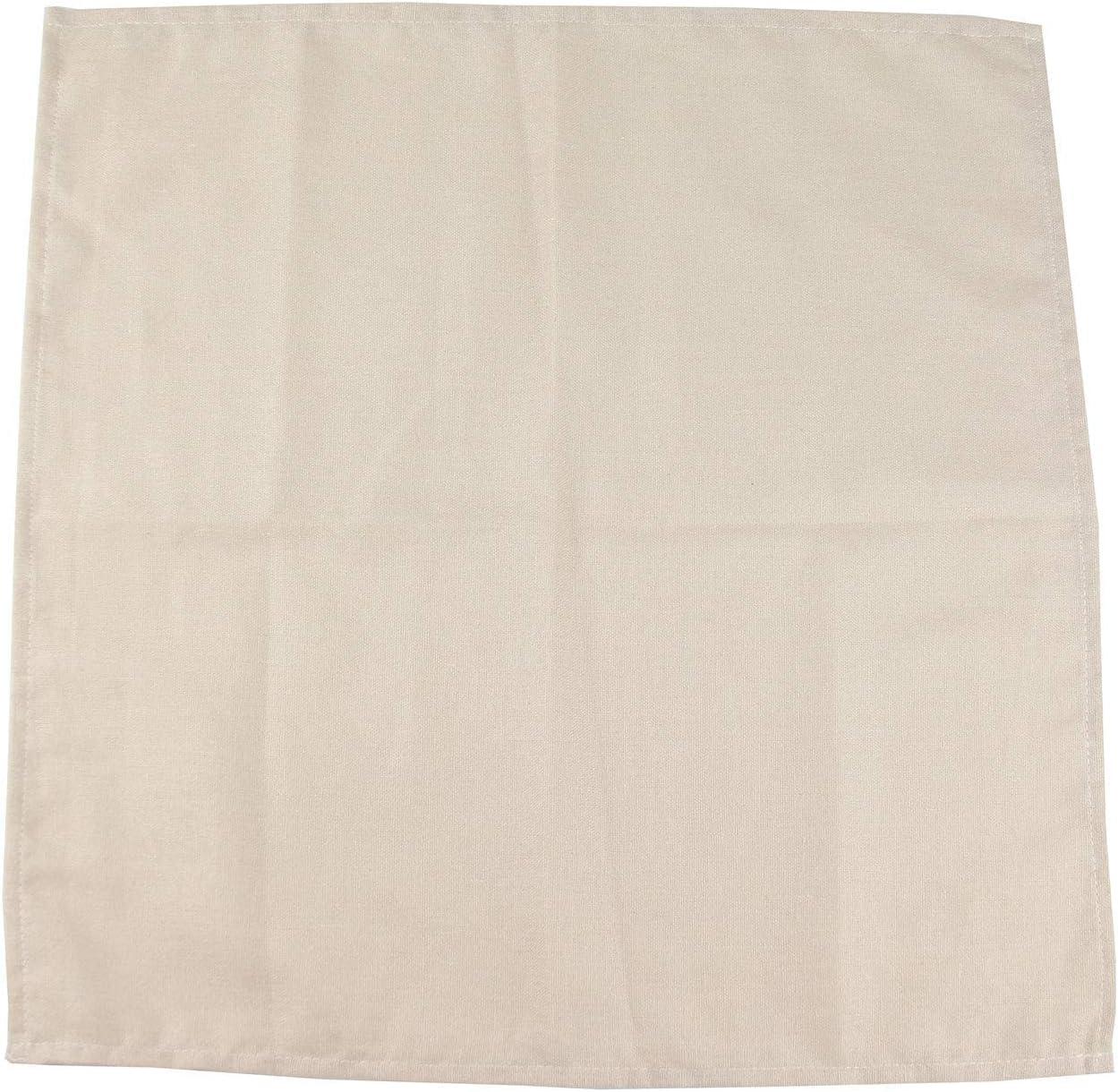 Solid Color Linen Cotton Thin Dinner Cloth Napkins Set of 12 (40 x 40 cm) for Events & Home Use