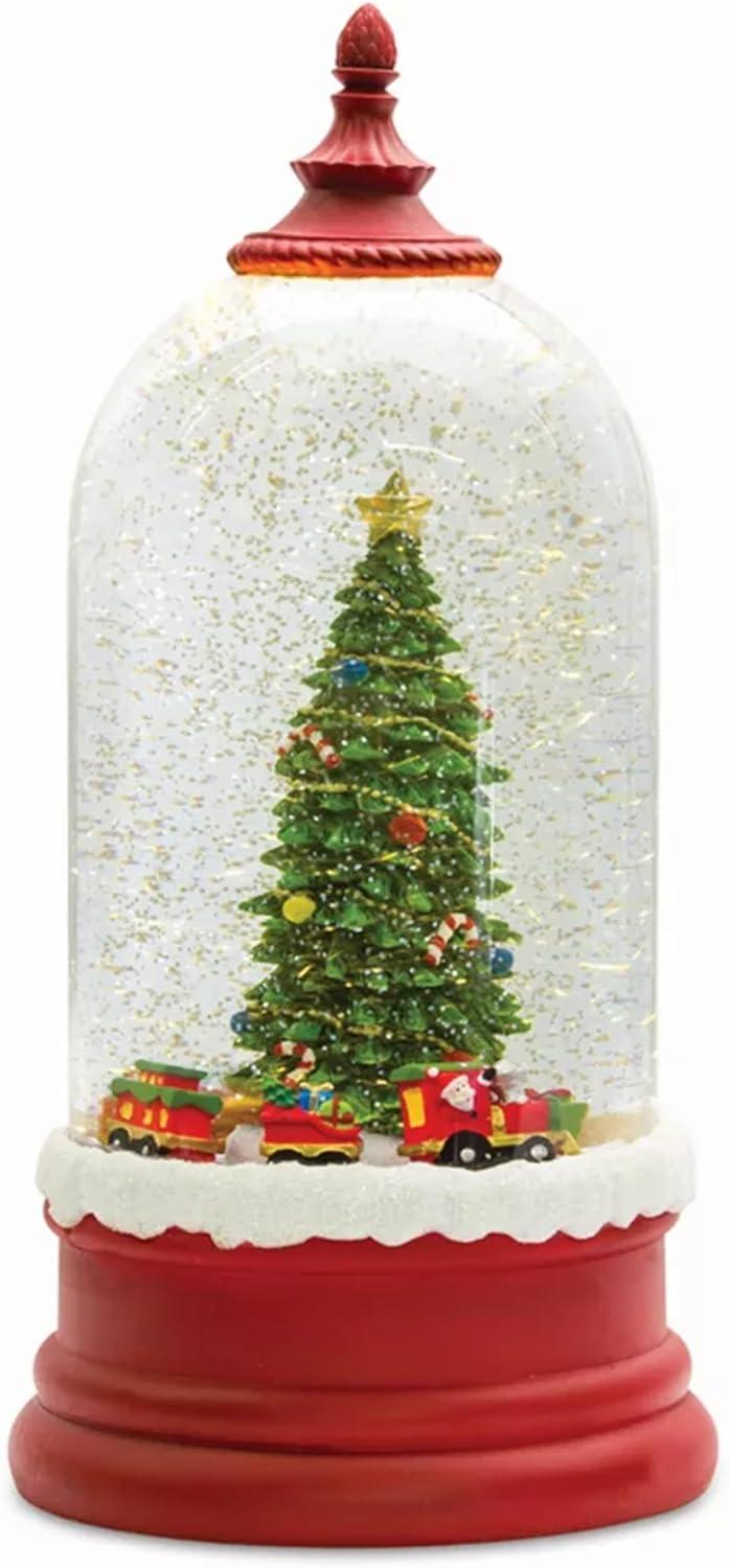 Melrose Christmas Tree Jar Snow Globe 10.5"H