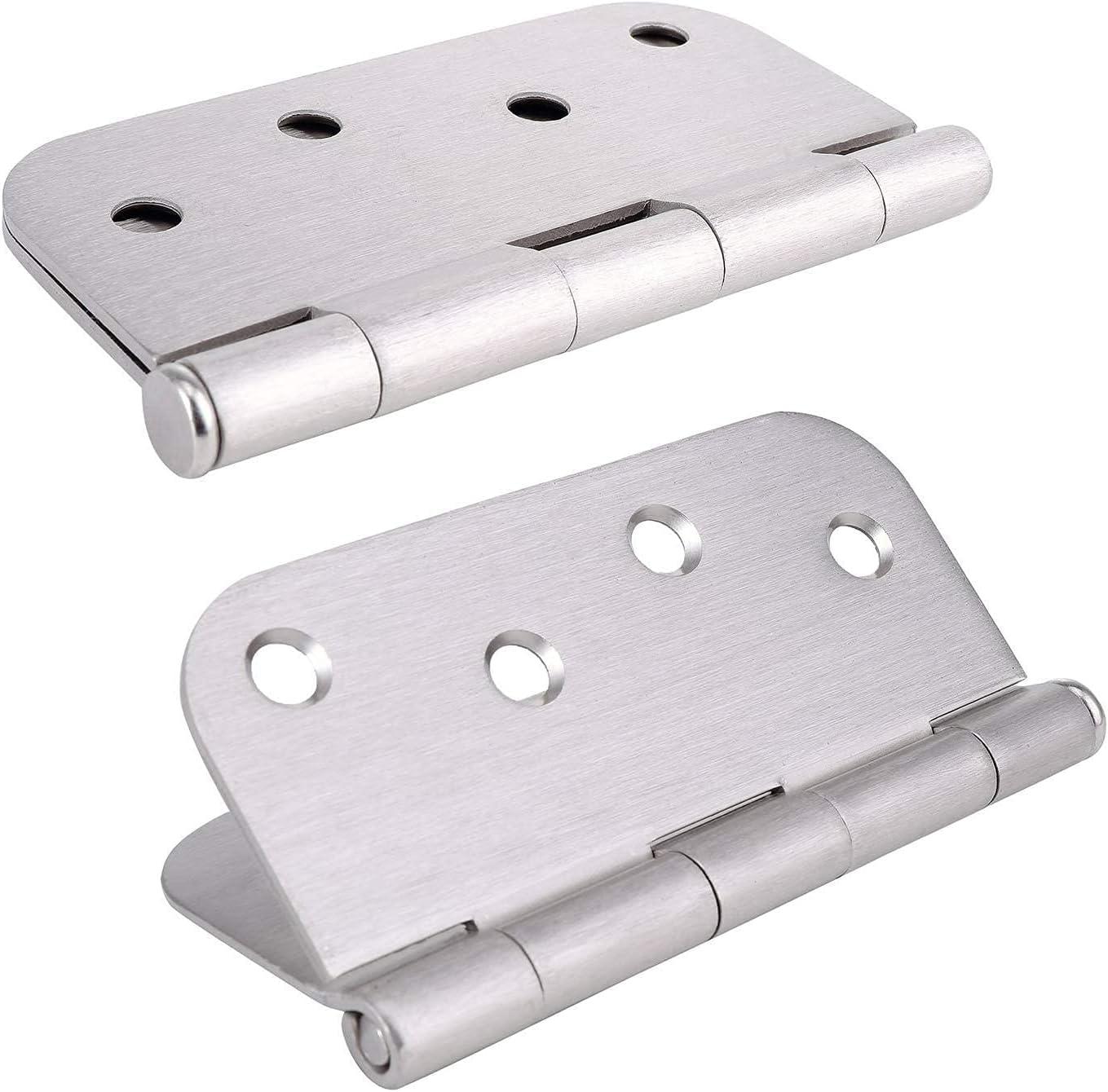 18-Pack Satin Nickel 4" x 4" Rounded Door Hinges