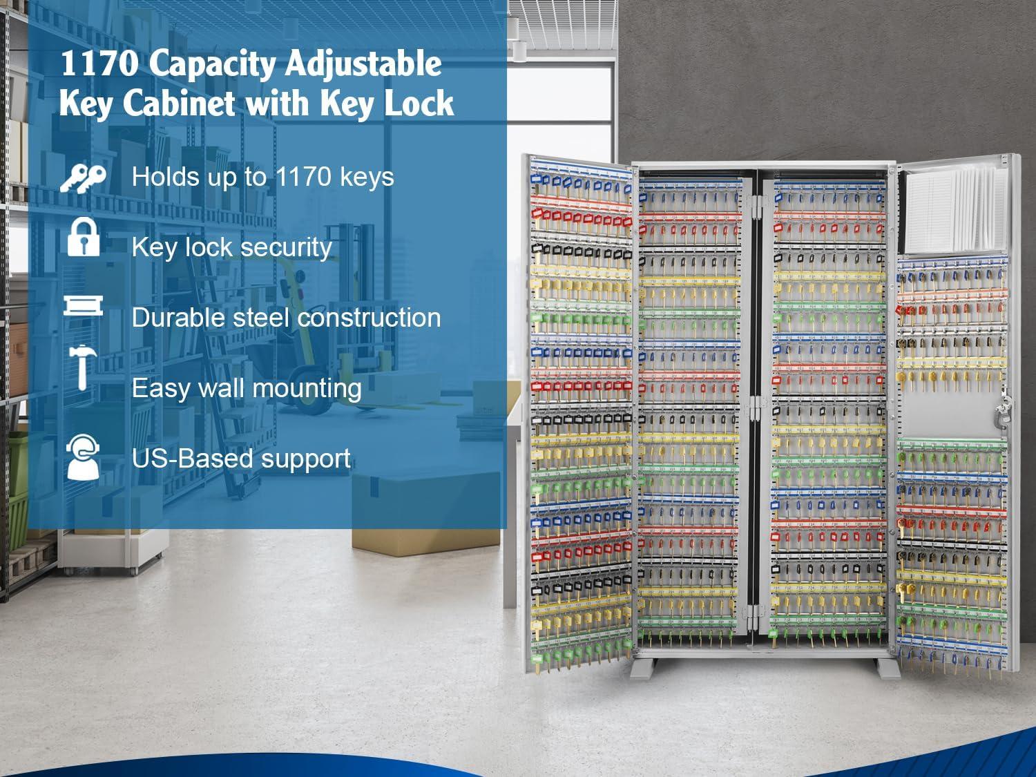 1170 KEY ADJUSTABLE LOCK BOX GREY