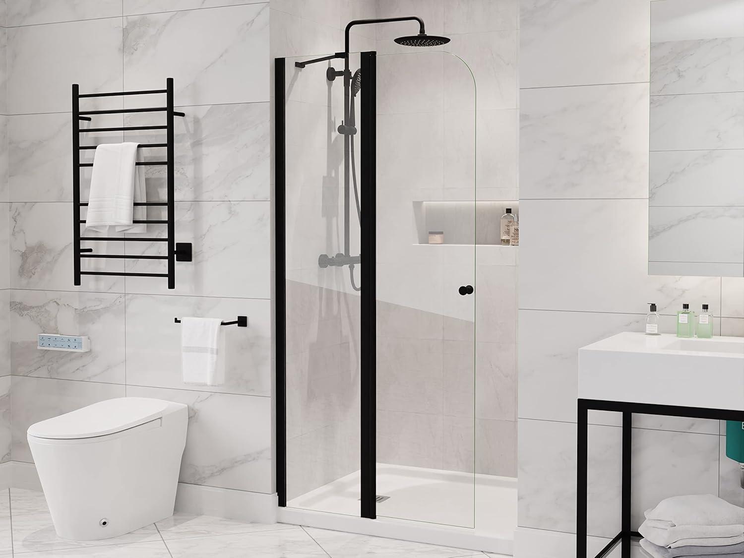 Anzzi 33.3” W x 72” H Frameless Shower Door