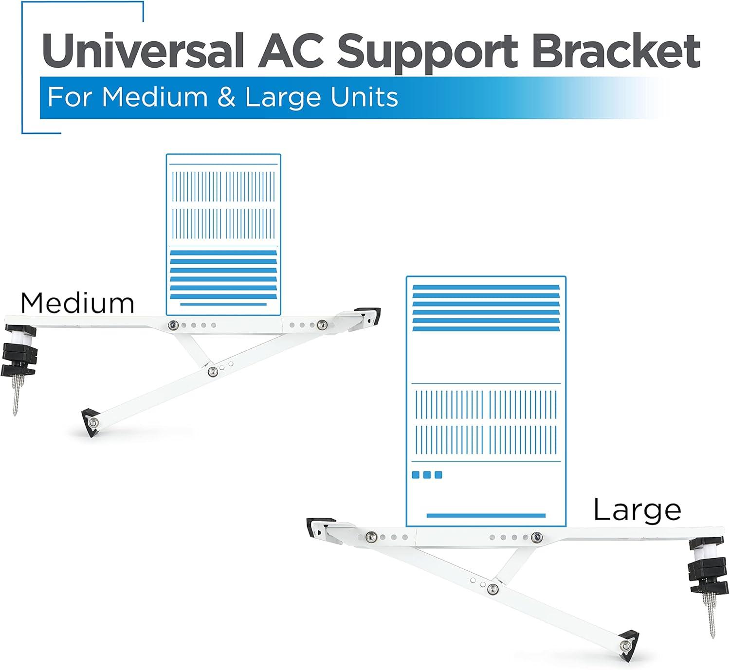 AnyMount Heavy Duty Window Air Conditioner Support Bracket, Supports Up to 165 lbs.