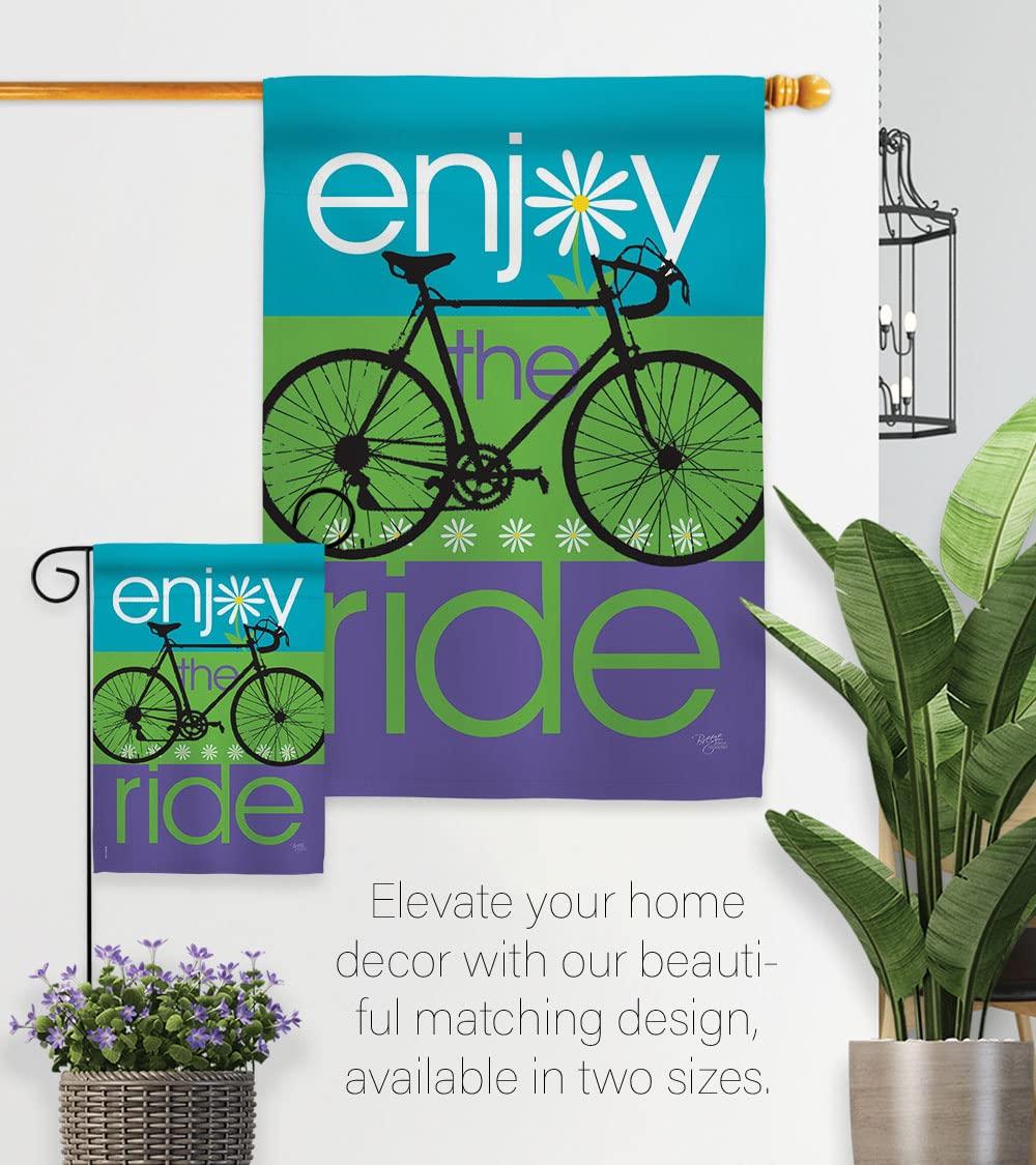 Breeze Decor 59040 Sports Bike Ride 2-Sided Impression Garden Flag - 13 x 18.5 in.