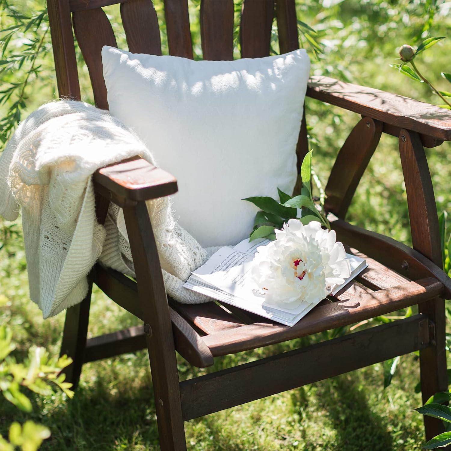 22x22 White Waterproof Outdoor Square Pillow Set