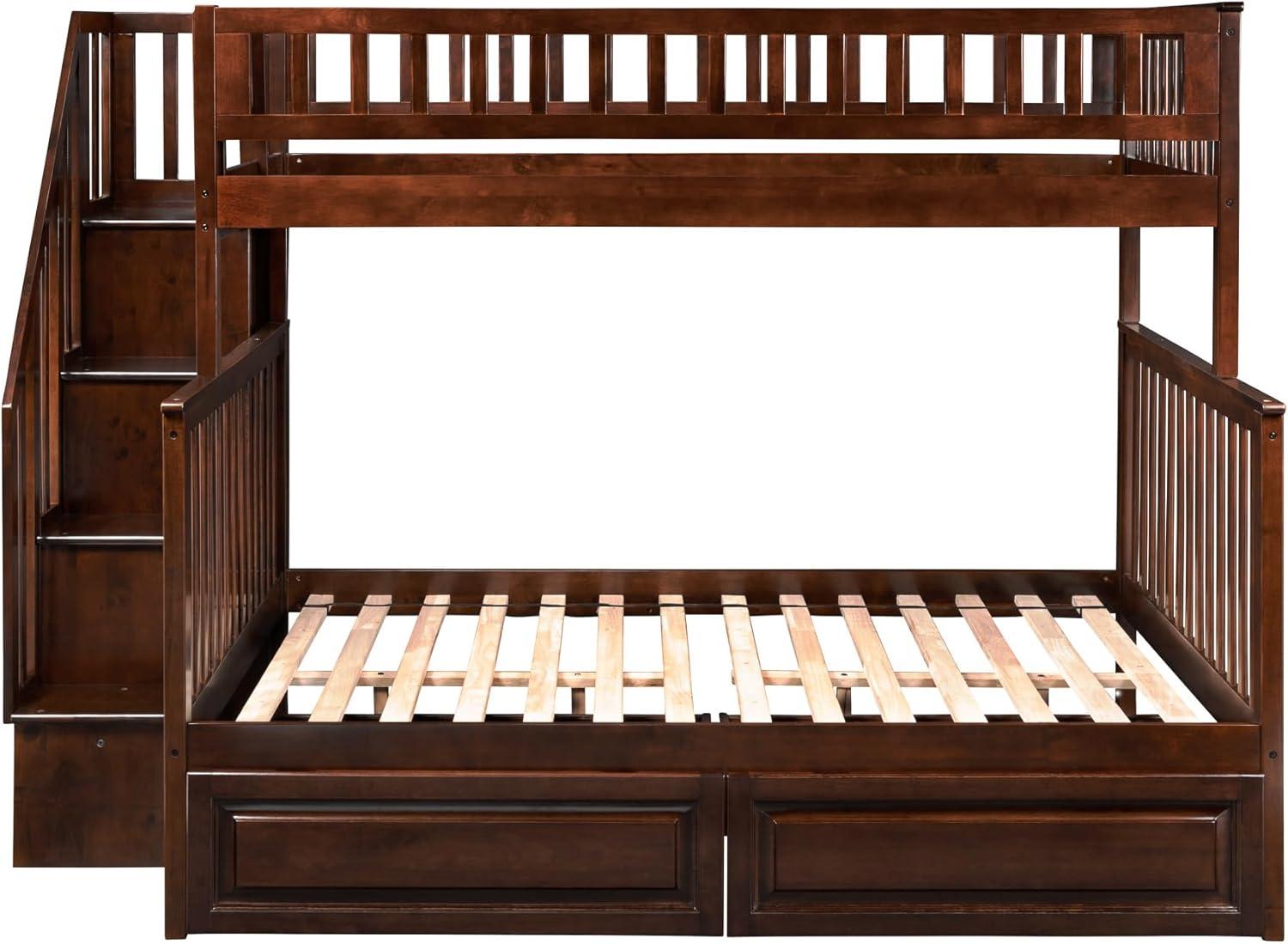 Woodland Staircase Bunk Bed Twin over Twin in Multiple Colors and Configurations