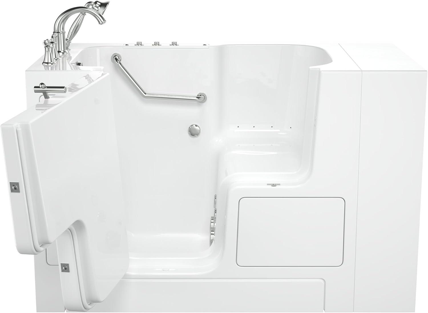 52'' x 32'' Walk-in Fiberglass Bathtub with Faucet