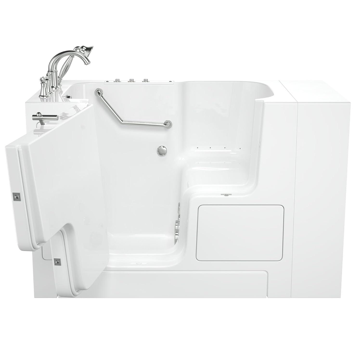 American Standard 52'' x 32'' Walk-in Fiberglass Bathtub with Faucet 3252OD.709.CLW-PC
