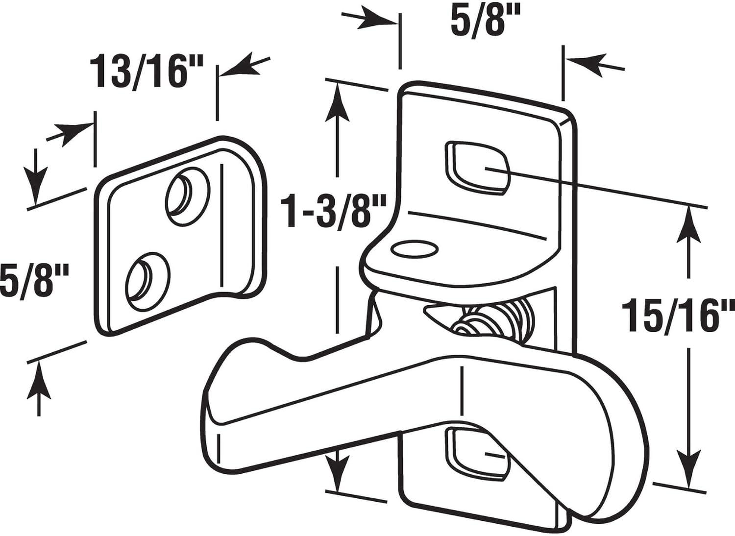 Classic Bronze Aluminum Cabinet Door Elbow Catch