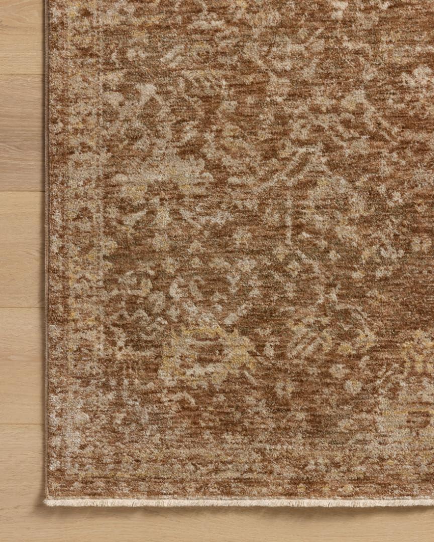 Junie I Rug Magnolia Home by Joanna Gaines x Loloi - Clay and Natural / 2' x 3'