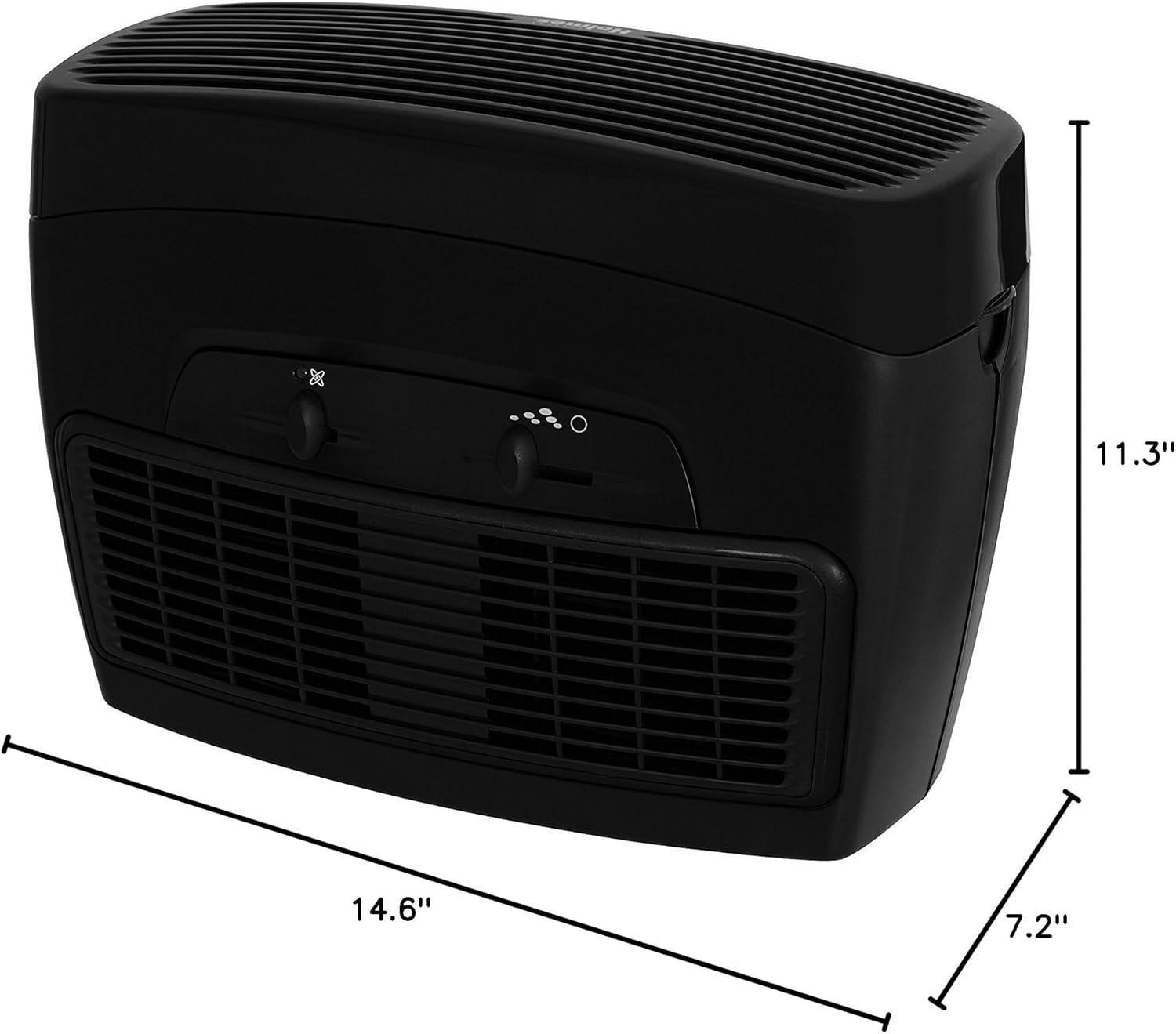 Xayoca Desktop HEPA-Type , 3 Speeds plus Optional Ionizer small Air Purifier, HAP242B-U, Black