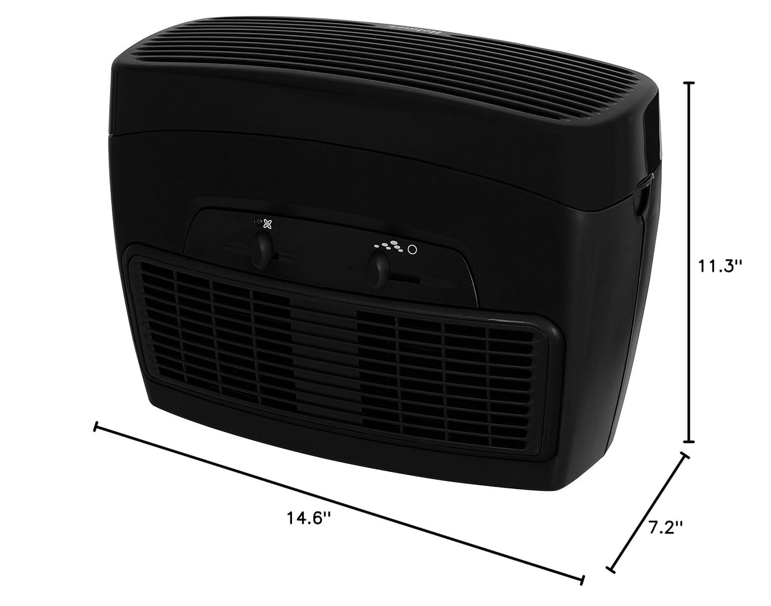 Xayoca Desktop HEPA-Type , 3 Speeds plus Optional Ionizer small Air Purifier, HAP242B-U, Black