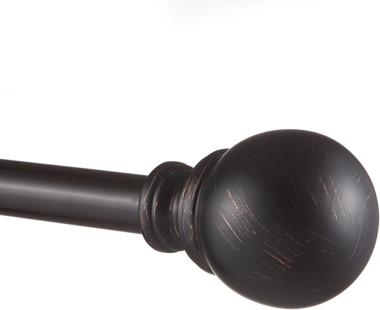 Adjustable Sphere Curtain Rod and Coordinating Finial Set - Exclusive Home