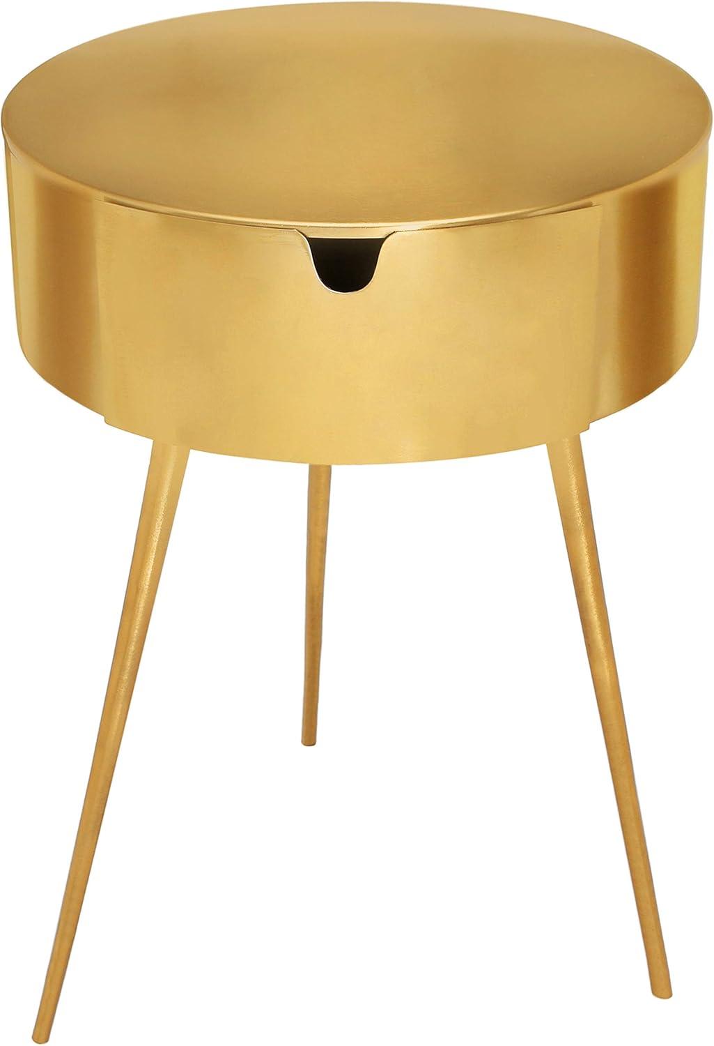 Meridian Furniture Bali Gold Metal Nightstand