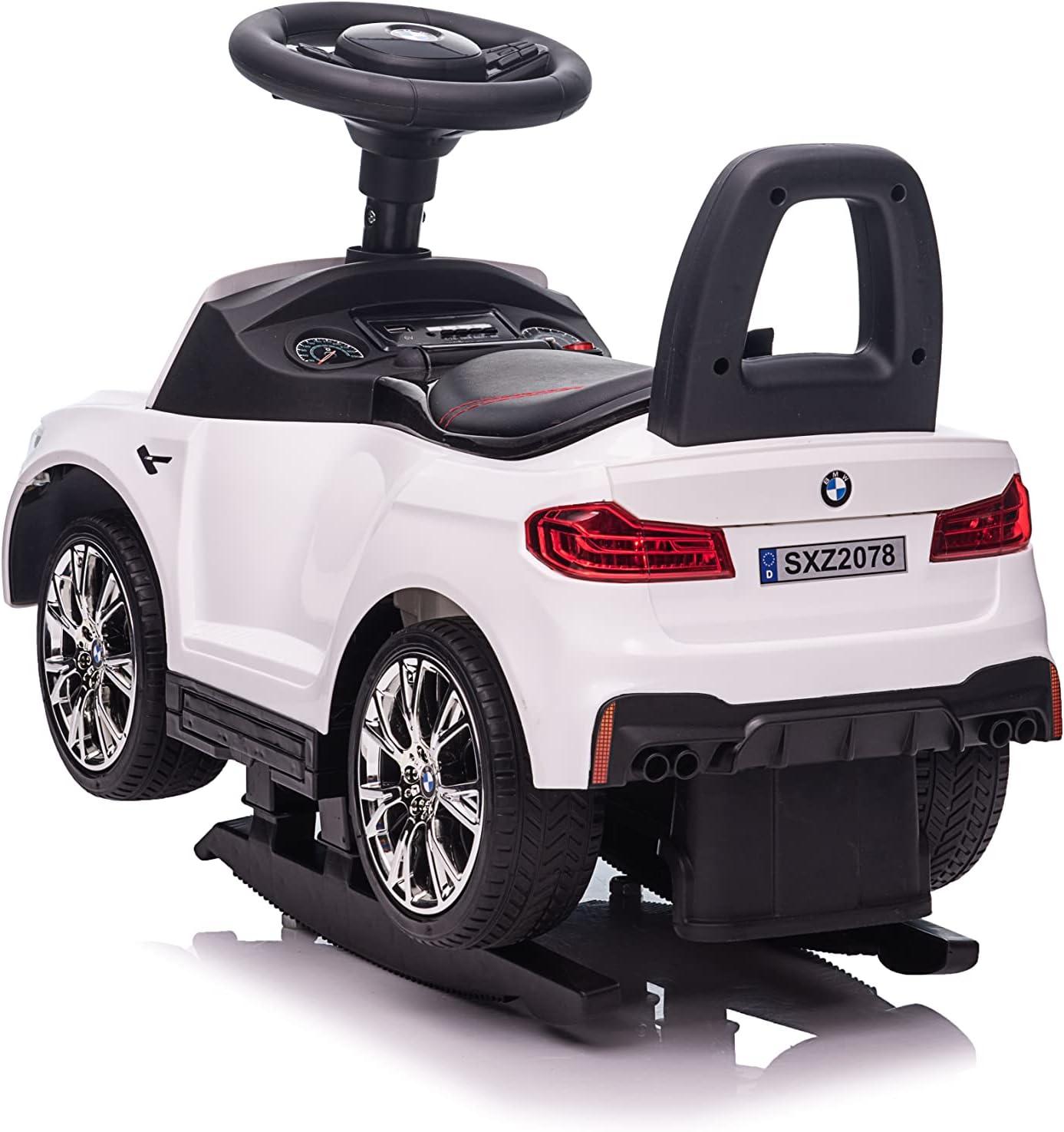 Towallmark Officially Licensed BMW Ride On Push Car for Toddlers, Push Car 4 in 1 with Horn, Adjustable Handle, Guardrails, Kids Ride on Toys Updated Large for 1-3 (White)