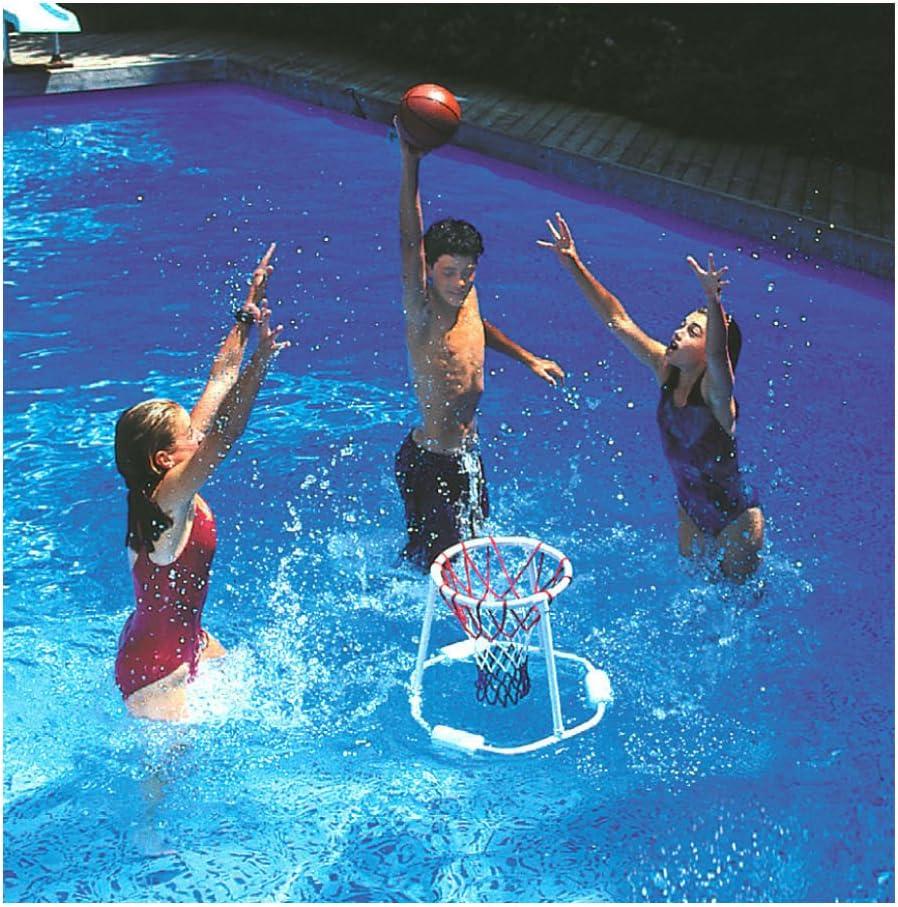 SWIMLINE Pool Basketball Hoop Floating Or Poolside Game With Real Feel Net & Float Foam For Kids & Adults Swimming Splash Hoops With Water Basketball Pools Toy Outdoor Summer Super Hoops 9162