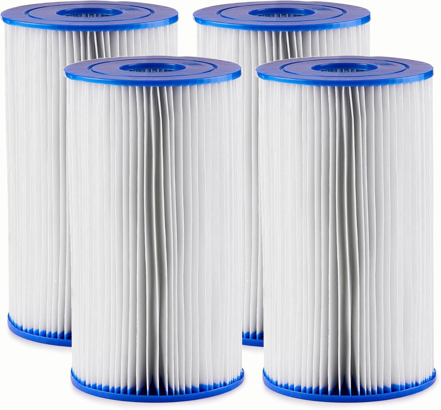 Bestway 58095E Swimming Pool Filter Pump Replacement Cartridge Type IV or Type B for 2,100 to 2,500 GPH Filter Pumps, Pack of 4