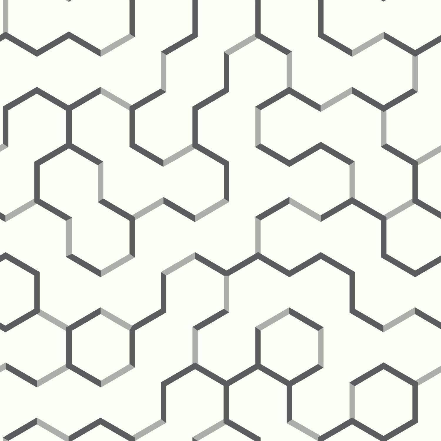 Gray Geometric Peel and Stick Vinyl Wallpaper