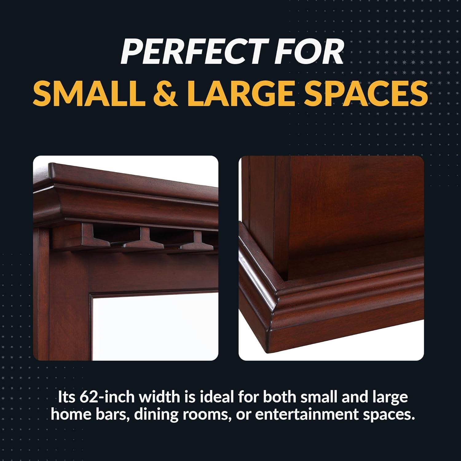 Hathaway Seville Back Bar Mirror - Walnut