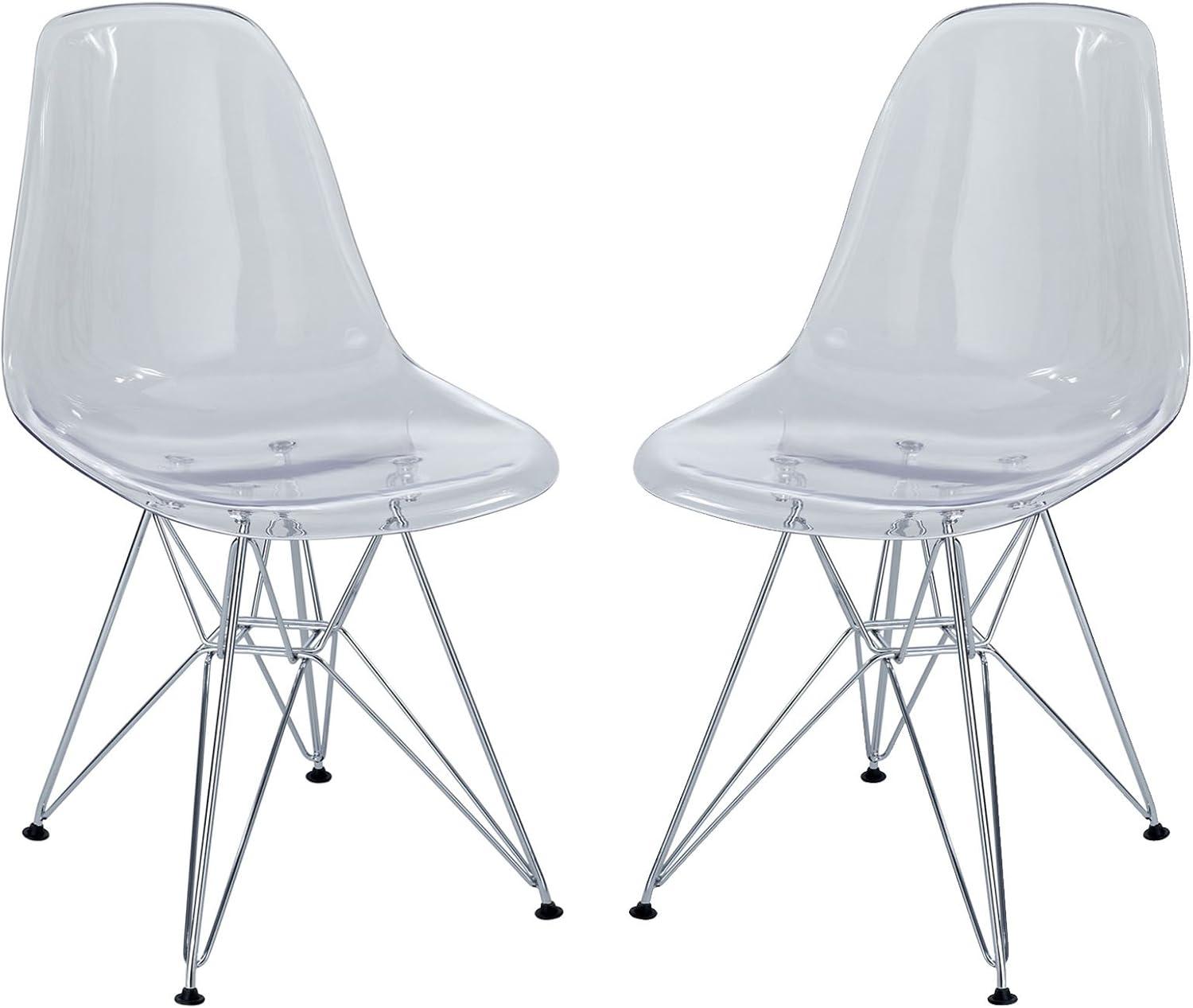 Modway Modway Plastic Dining Chair with Wire Base