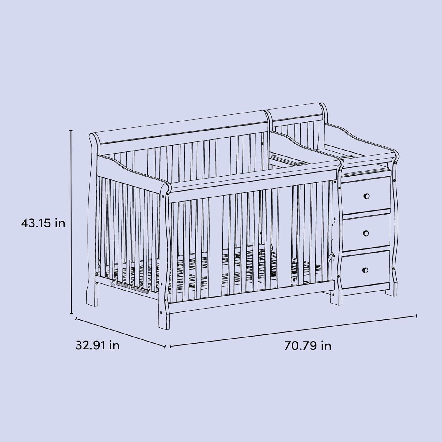 Portofino 5-in-1 Convertible Crib and Changer